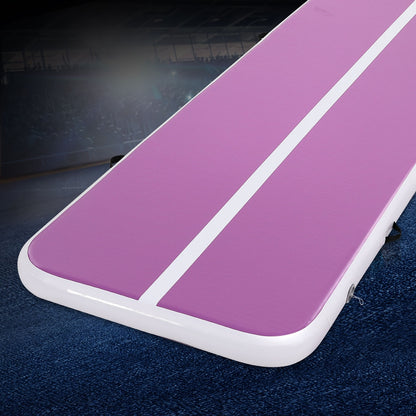 Everfit 3M Air Track Gymnastics Tumbling Exercise Cheerleading Mat Inflatable Purple