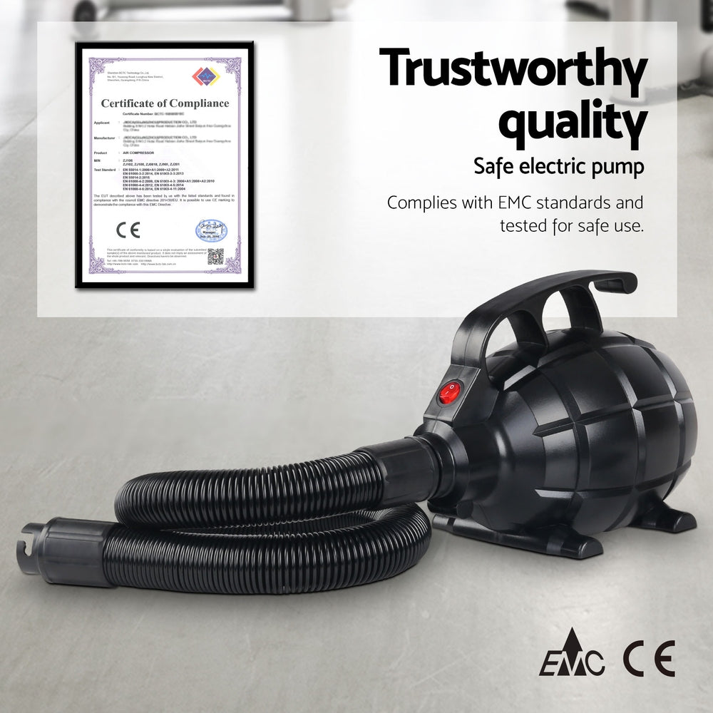 Everfit 4M Air Track Gymnastics Tumbling Exercise Yoga Mat W/ Pump Inflatable Purple